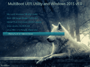 MultiBoot USB HDD Utility and Windows + Linux 2015 Full v9.0 [Ru]