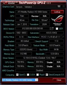 GPU-Z 0.8.9 + ASUS ROG Skin [En]