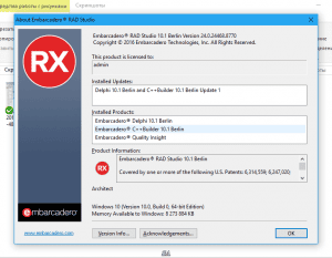 Embarcadero RAD Studio 10.1 Berlin Update 1 Architect 24.0.24468.8770 [Multi]