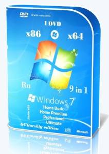 Microsoft Windows 7 SP1 x86/x64 Ru 9 in 1 Origin-Upd 09.2017 by OVGorskiy� 1DVD