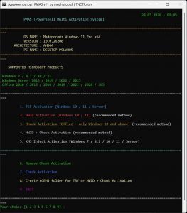 PMAS - PowerShell Multi Activation System 11 [En]